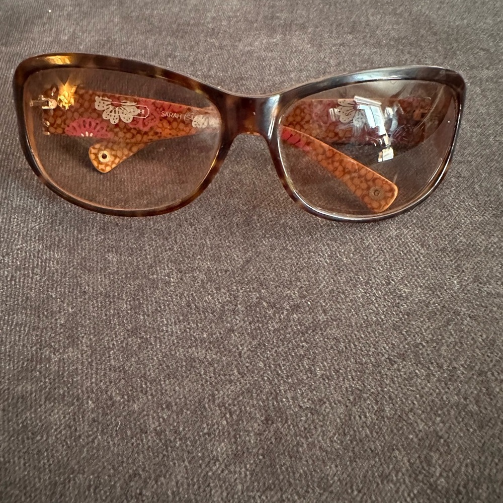 Coach Brown Patterned Sunglasses - image 1